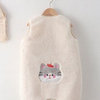 スリーパー アップリケ付きフリーススリーパー
