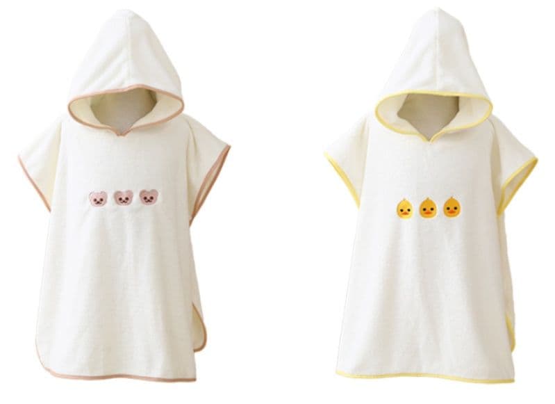 スリーパー 可愛い動物刺繍入りフード付き半袖スリーパー