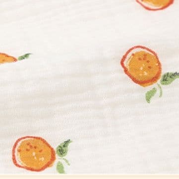 スリーパー オレンジ刺繍入り純綿薄手スリーパー