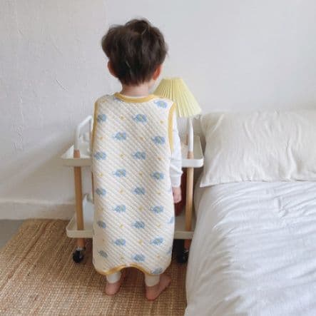 スリーパー ゾウ柄キルティングスリーパー子供用