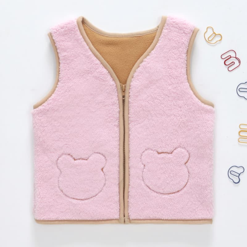 スリーパー 可愛いくまさん刺繍入りもこもこベビースリーパー