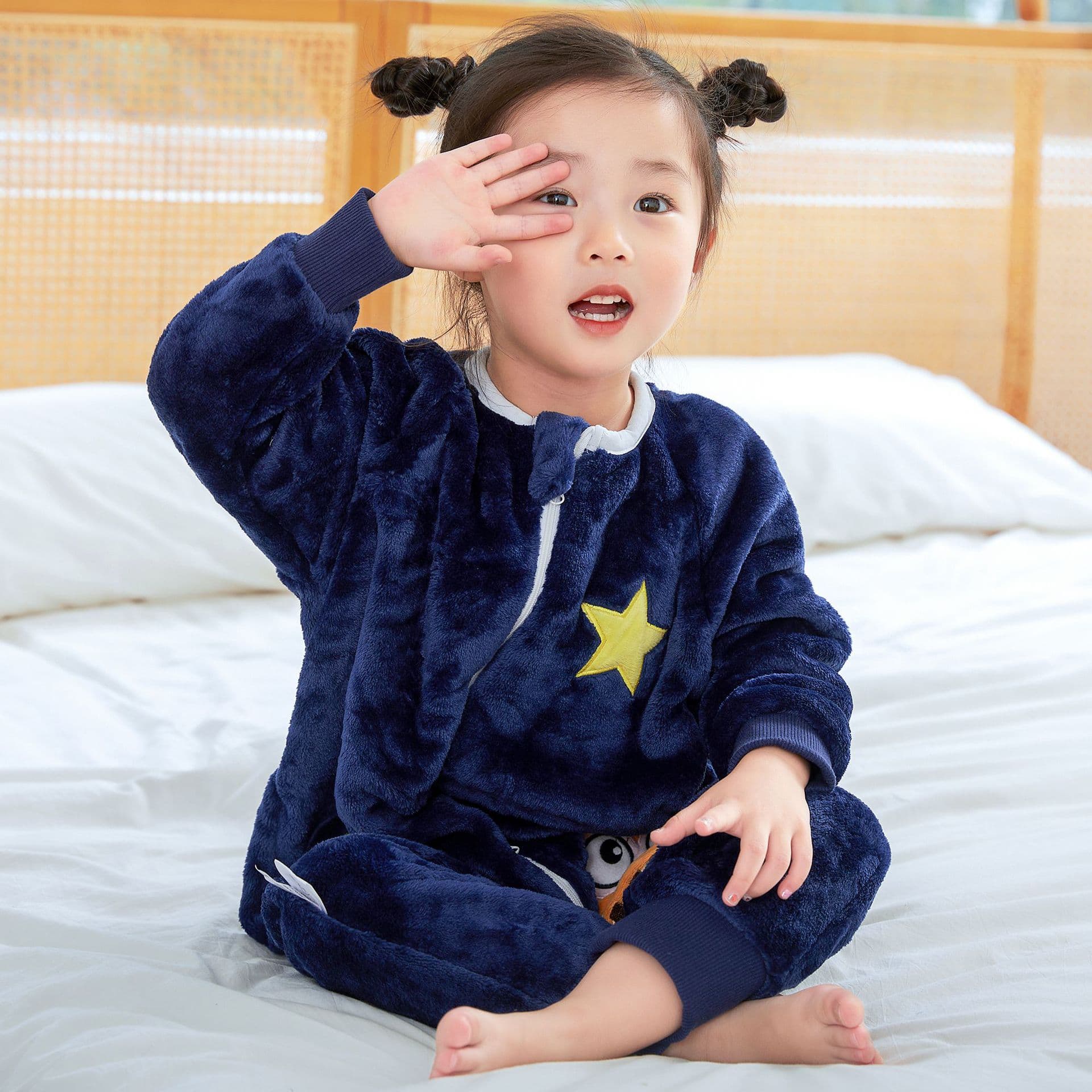 スリーパー 長袖もこもこスリーパー
